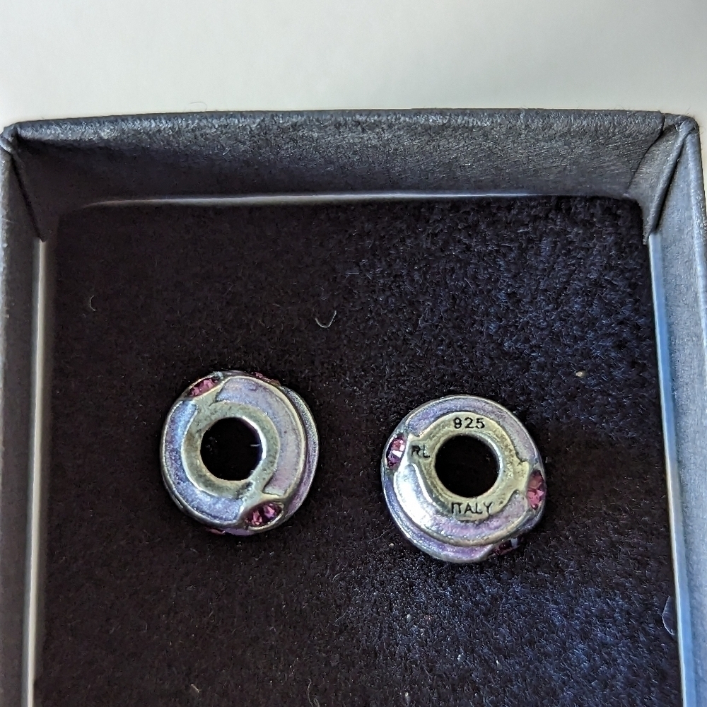 Brighton 925 spacer beads amethyst stones  #16